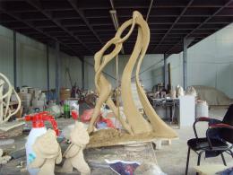 hj1712 不銹鋼雕塑—舞 小稿_青島國際服裝城不銹鋼雕塑、石雕、玻璃鋼雕塑_濱州宏景雕塑有限公司