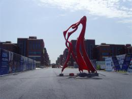 hj1734 不銹鋼雕塑—舞_青島國際服裝城不銹鋼雕塑、石雕、玻璃鋼雕塑_濱州宏景雕塑有限公司